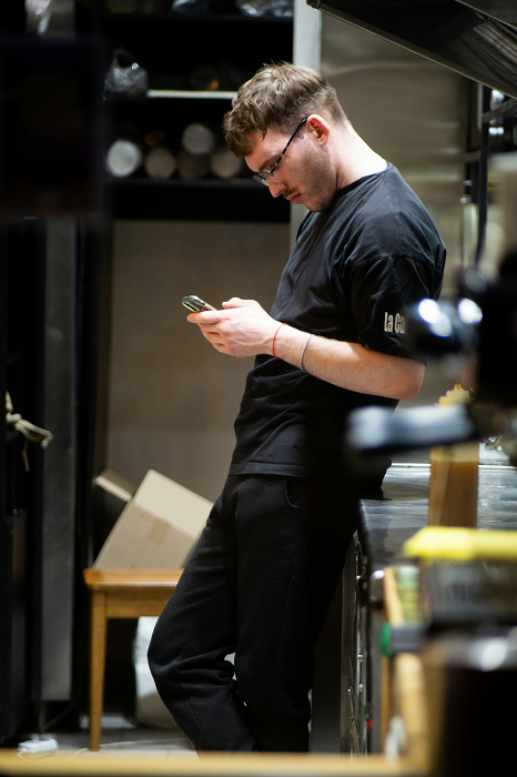 Man Checking His Phone