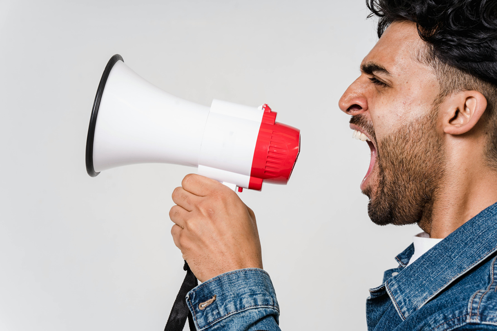 MWD - Man Screaming Into A Megaphone