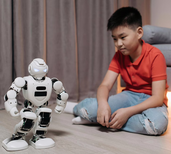 MWD - Un niño jugando con un juguete de IA